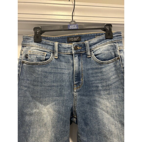 Judy Blue Jeans Women Straight Leg Slim Fit Denim Medium Wash Size 5/27 Stretch - Picture 6 of 8